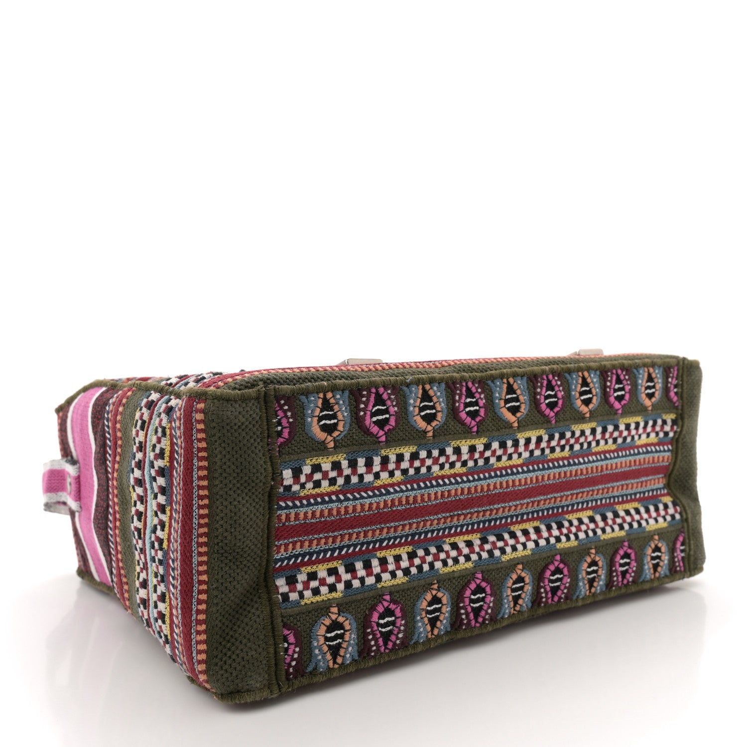 Christian Dior Canvas Embroidered Diorcamp Messenger Vert Multicolor 4 of 12