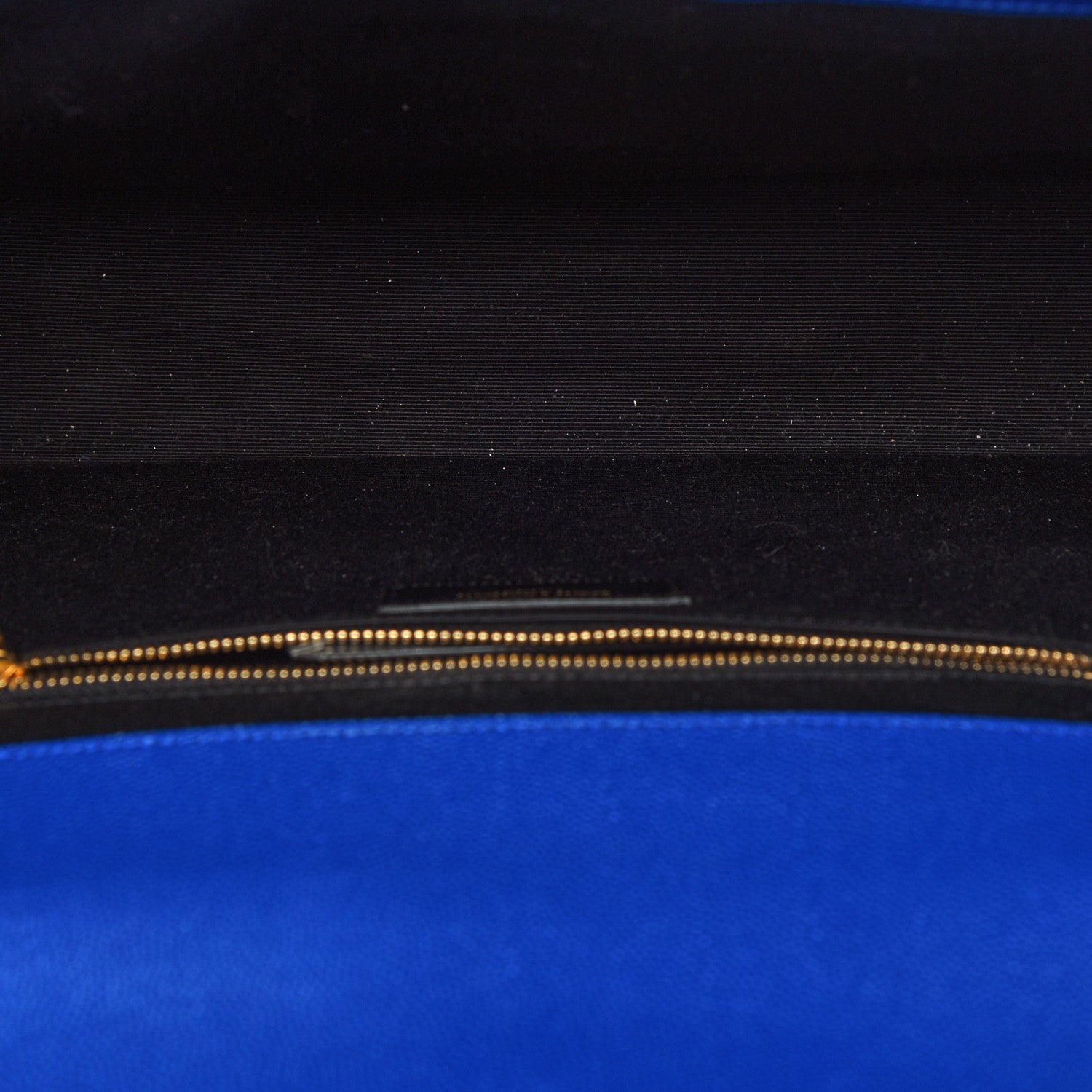Saint Laurent Grain De Poudre Matelasse Chevron Large Monogram Satchel Blue Majorelle 4 of 4