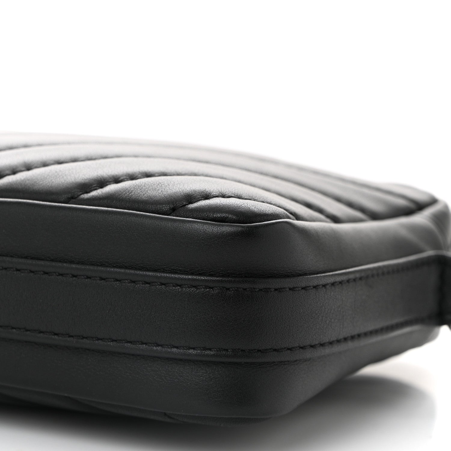 Chanel Lambskin Chevron Quilted Small Promenade Camera Black 10 of 11