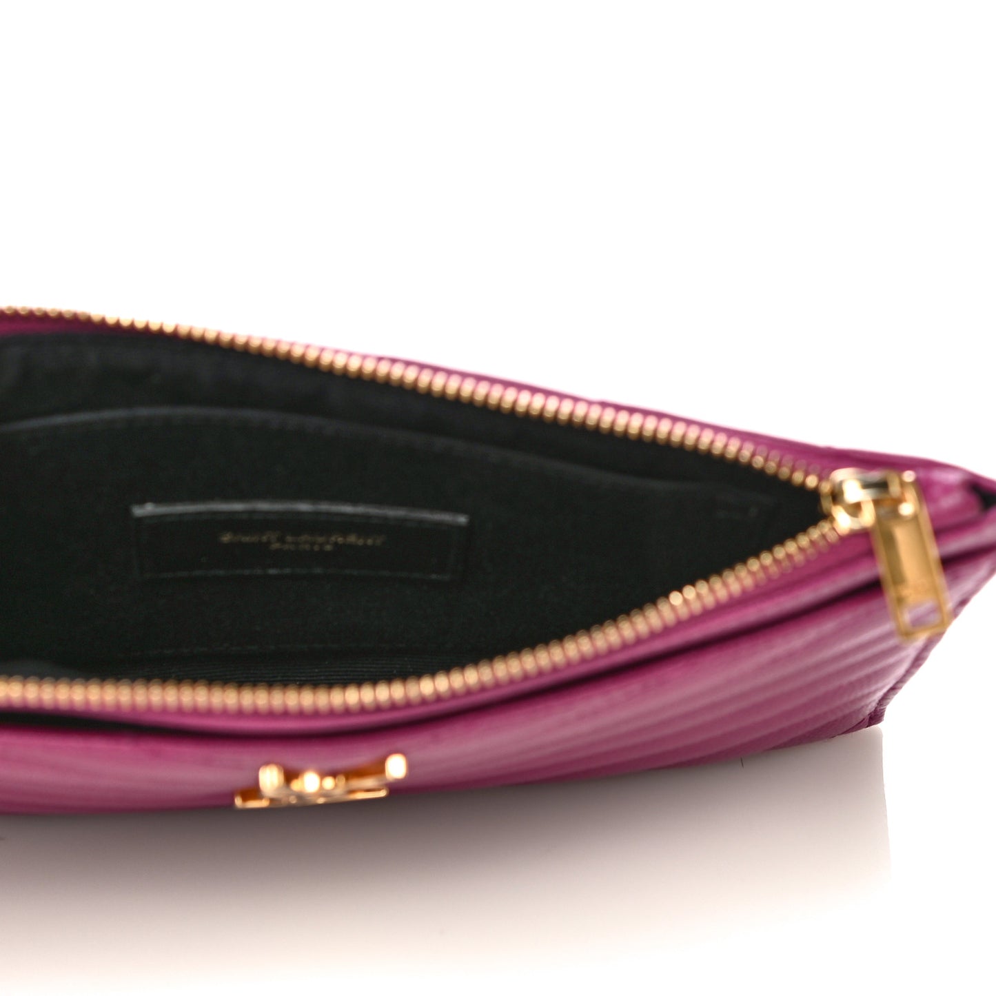 Grain De Poudre Chevron Monogram Bill Pouch Dark Grape