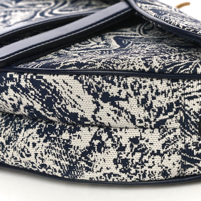 Christian Dior Canvas Embroidered Dioriviera Saddle Bag Blue 10 of 10