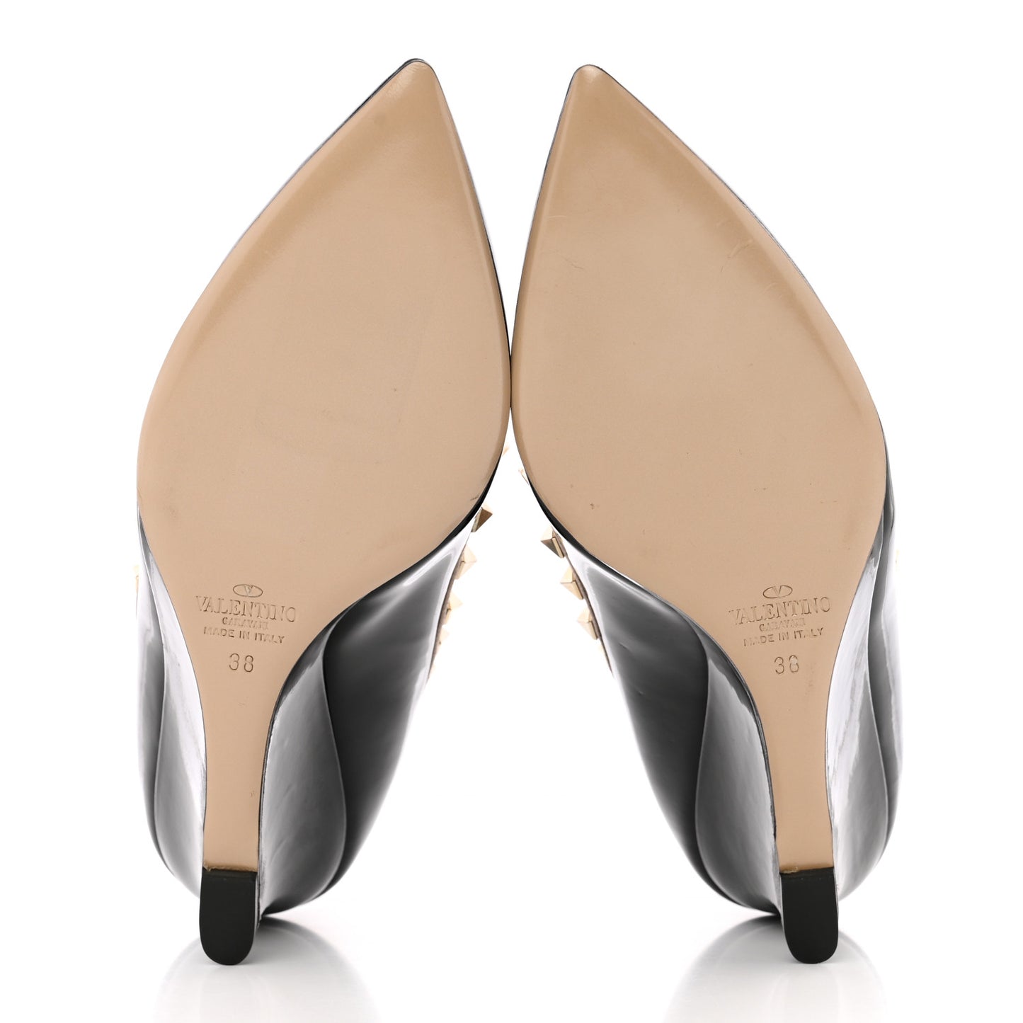 Patent Rockstud 70mm Wedges 38 Black Poudre