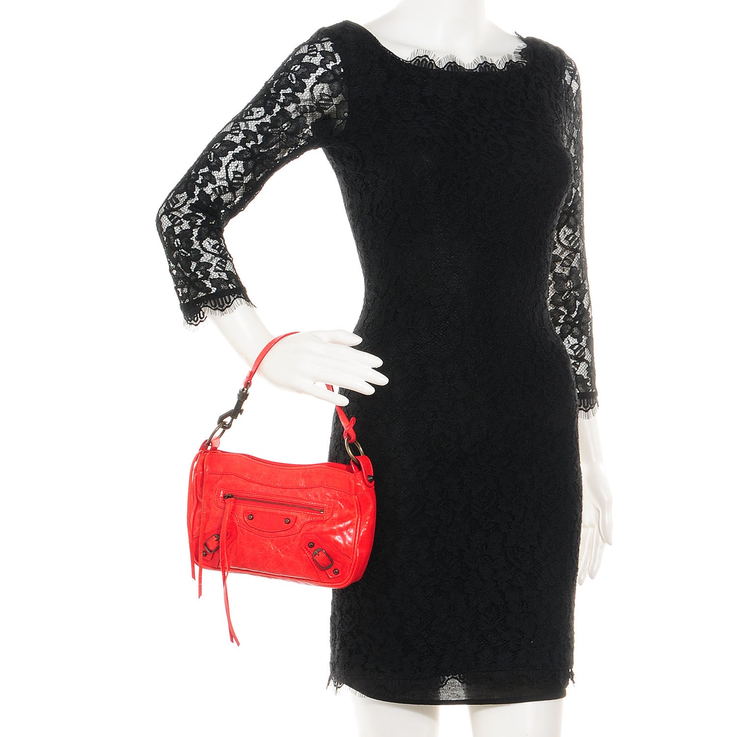 Agneau Shoulder Bag Vermillion