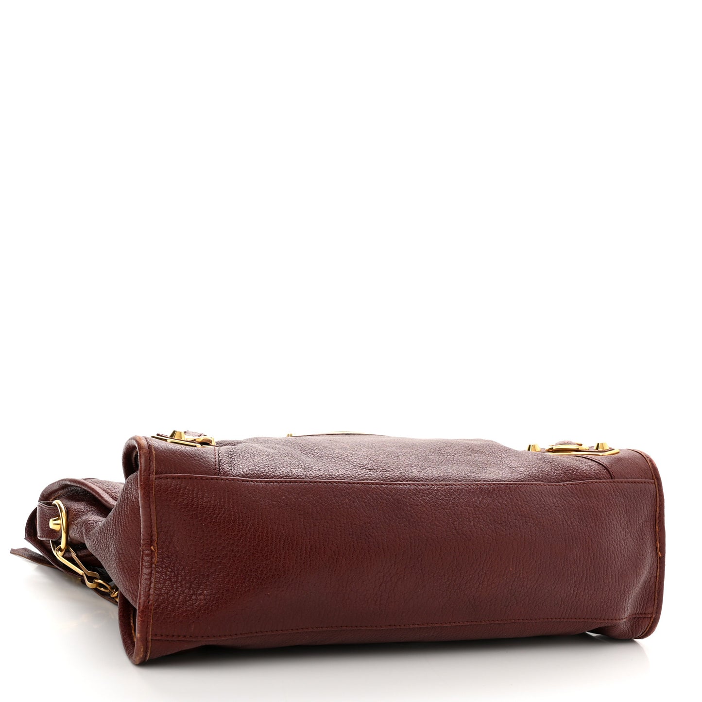 Chevre Gold Metallic Edge Hardware City Bordeaux