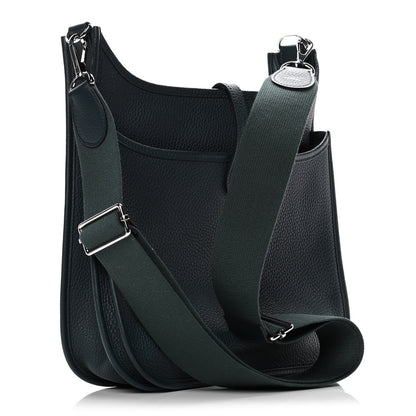 Hermes Taurillon Clemence Evelyne III PM Vert Cypress 2 of 9