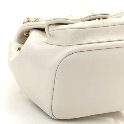 Chanel Lambskin Quilted Small Duma Drawstring Backpack White 9 of 11