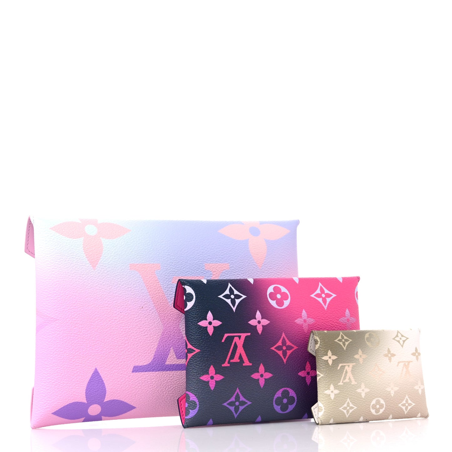 Monogram Giant Spring in the City Kirigami Pochette Set Sunrise Pastel Midnight Fuchsia Sunset Kaki