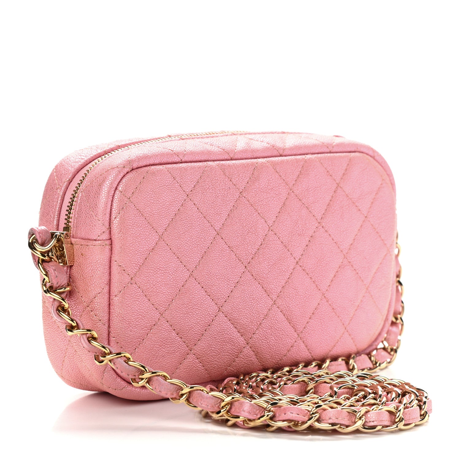 Chanel Iridescent Caviar Quilted Small Timeless Camera Case Pink 3 of 9