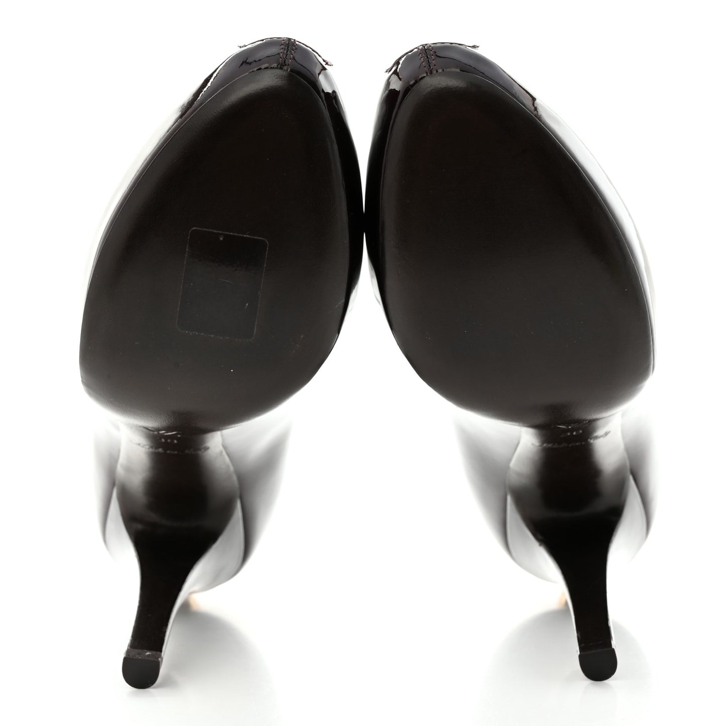 Patent Calfskin Oh Really Peep Toe Pumps 38 Amarante