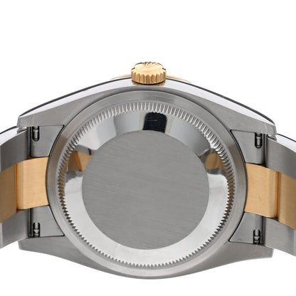 Rolex Stainless Steel 18K Yellow Gold Diamond 36mm Oyster Perpetual Datejust Watch Olive Green Roman 126233 4 of 5