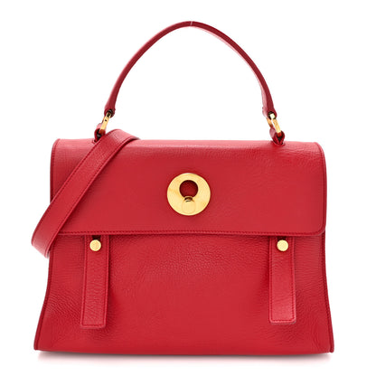 Saint Laurent Calfskin Canvas Small Muse Two Red 1 of 18
