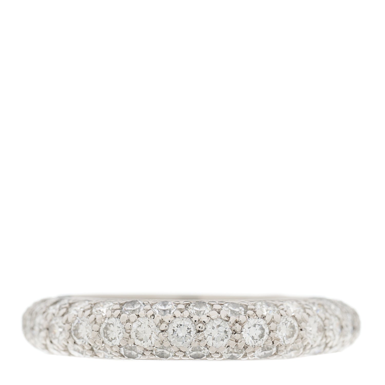 Tiffany Platinum Diamond Etoile Three-Row Band Ring 54 7 1 of 5