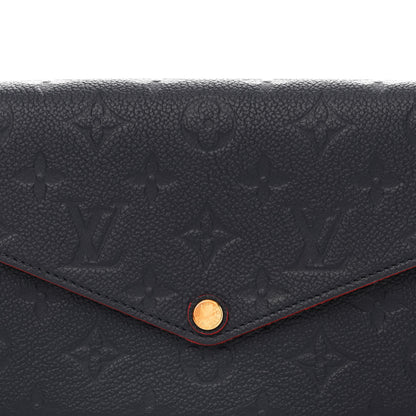 Louis Vuitton Empreinte Pochette Felicie Chain Wallet Marine Rouge 10 of 14