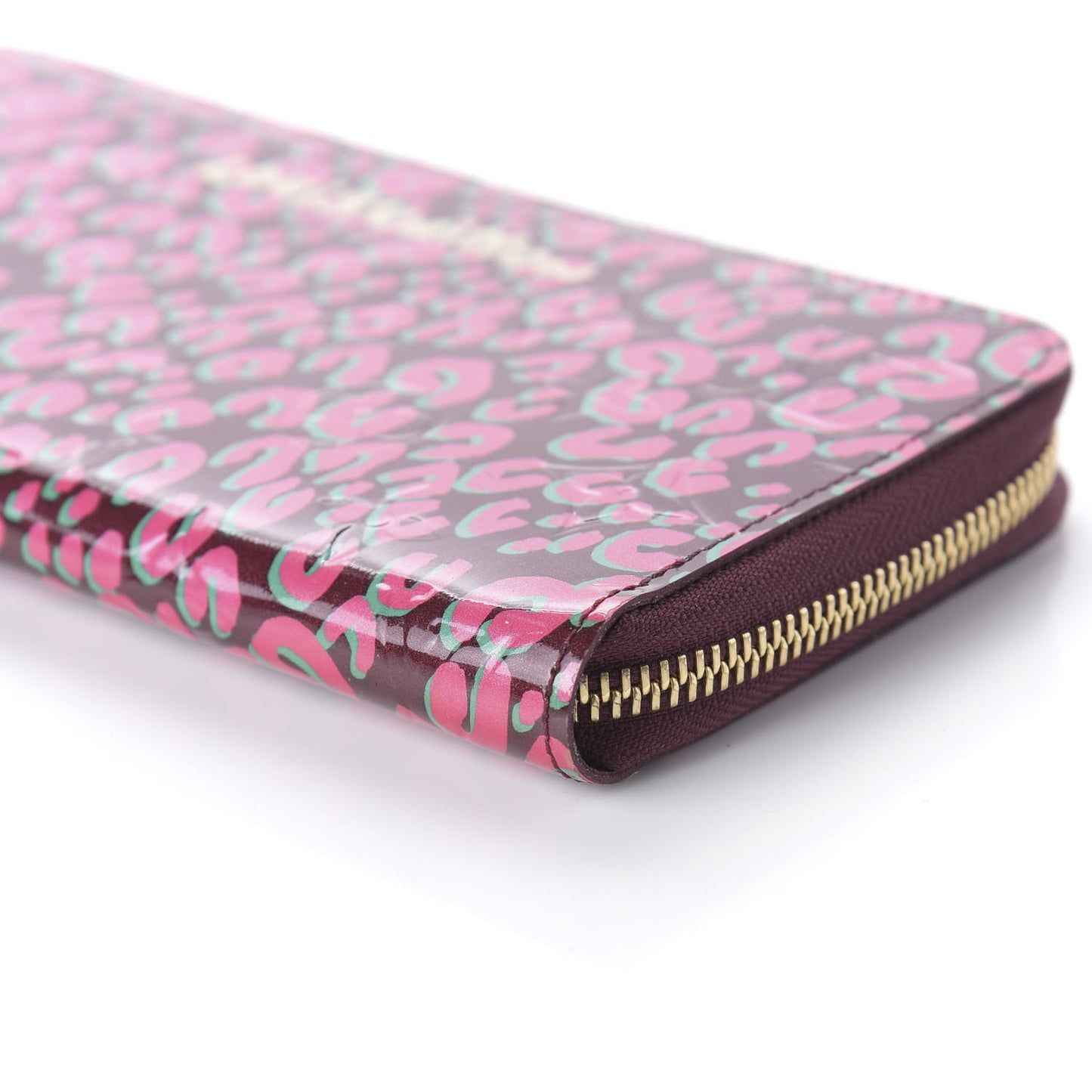 Vernis Leopard Zippy Wallet Rouge Fauviste