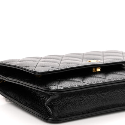 Chanel Caviar Quilted Wallet on Chain WOC Black 10 of 11