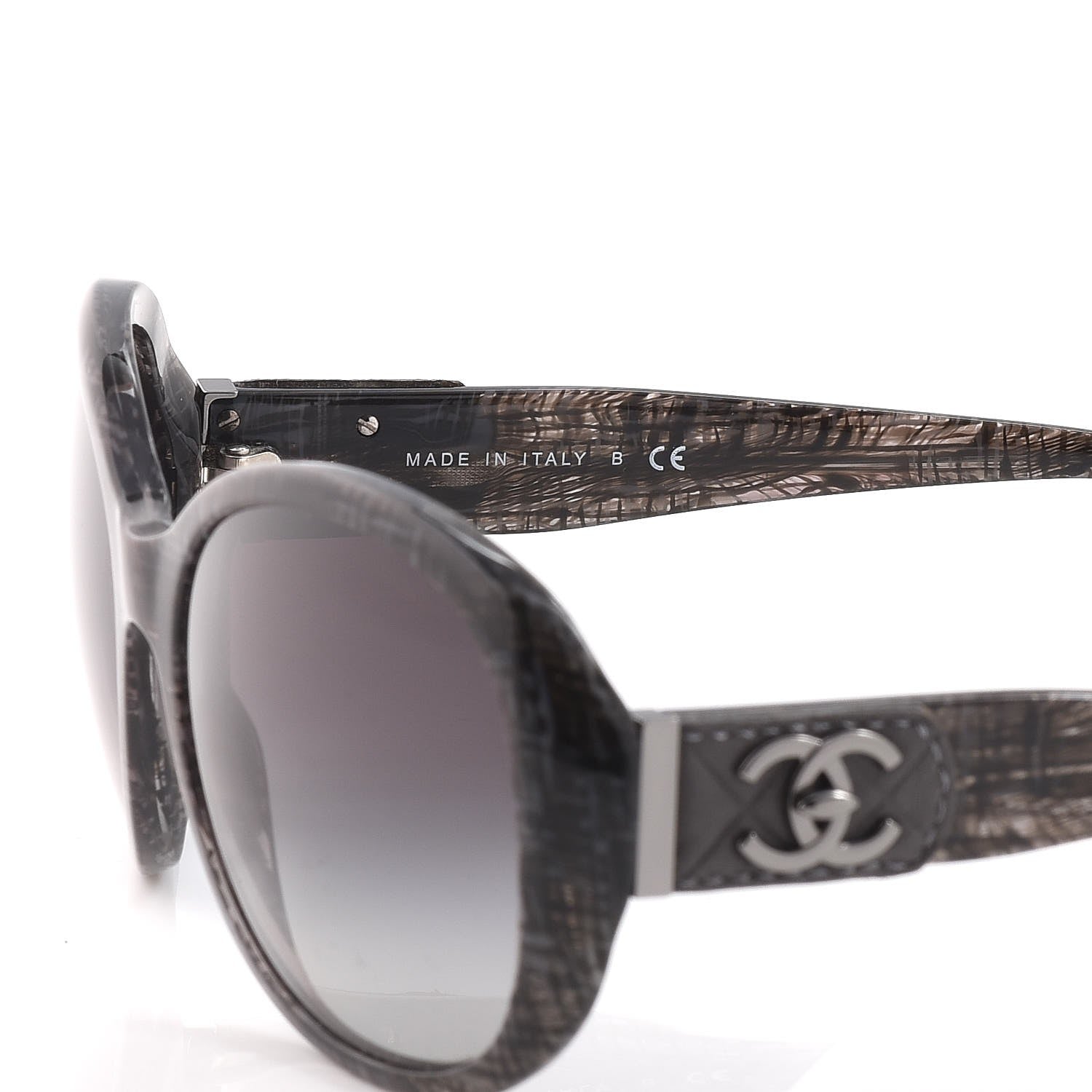 Chanel CC Tweed Turnlock Sunglasses 5235-Q Black 5 of 8