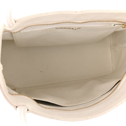 Chanel Caviar Quilted Medallion Tote White 5 of 12
