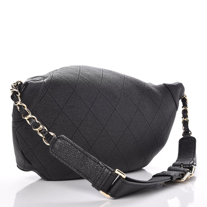 Chanel Caviar Quilted Zip and Carry Waist Bag Fanny Pack Black 3 of 8