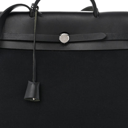 Hermes Toile Vache Calfskin Herbag 39 MM Black 9 of 15