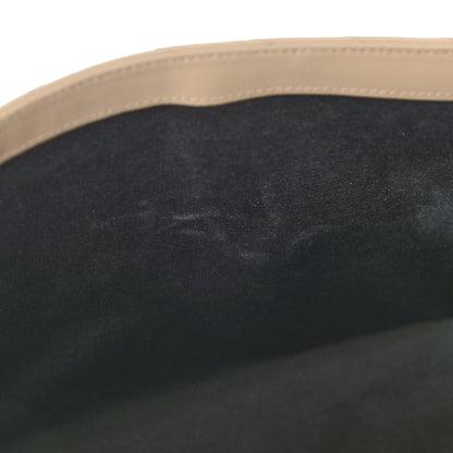 Saint Laurent Grain De Poudre Matelasse Chevron Large Monogram Satchel Dark Beige 13 of 14