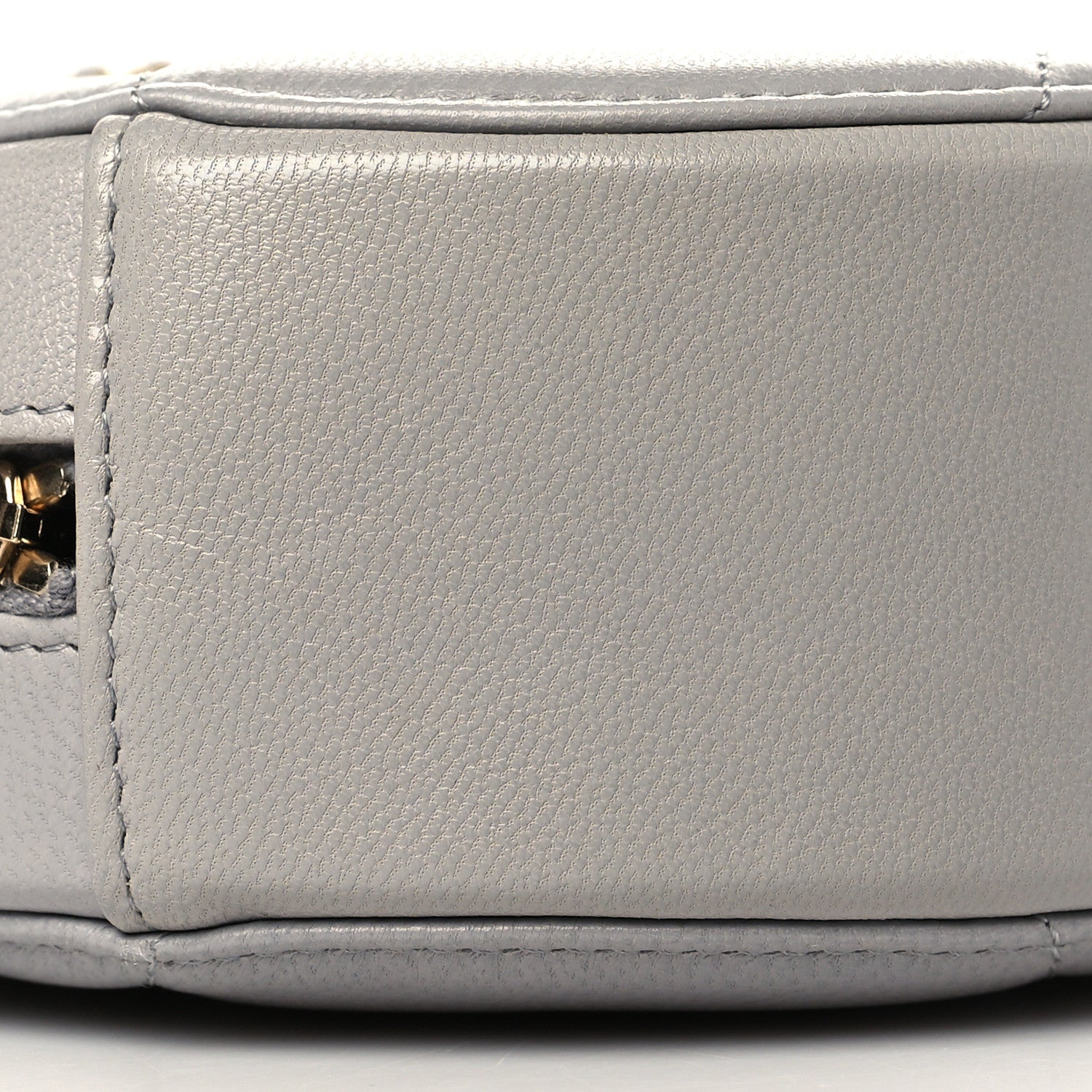 Chanel Lambskin Quilted Chanel 19 Round Clutch With Chain Grey 8 of 9