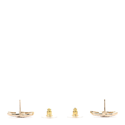 Chanel Crystal Large CC Earrings Gold 3 of 5
