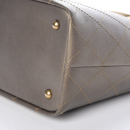 Chanel Grained Calfskin Large Shopping Fever Tote Gold 10 of 10