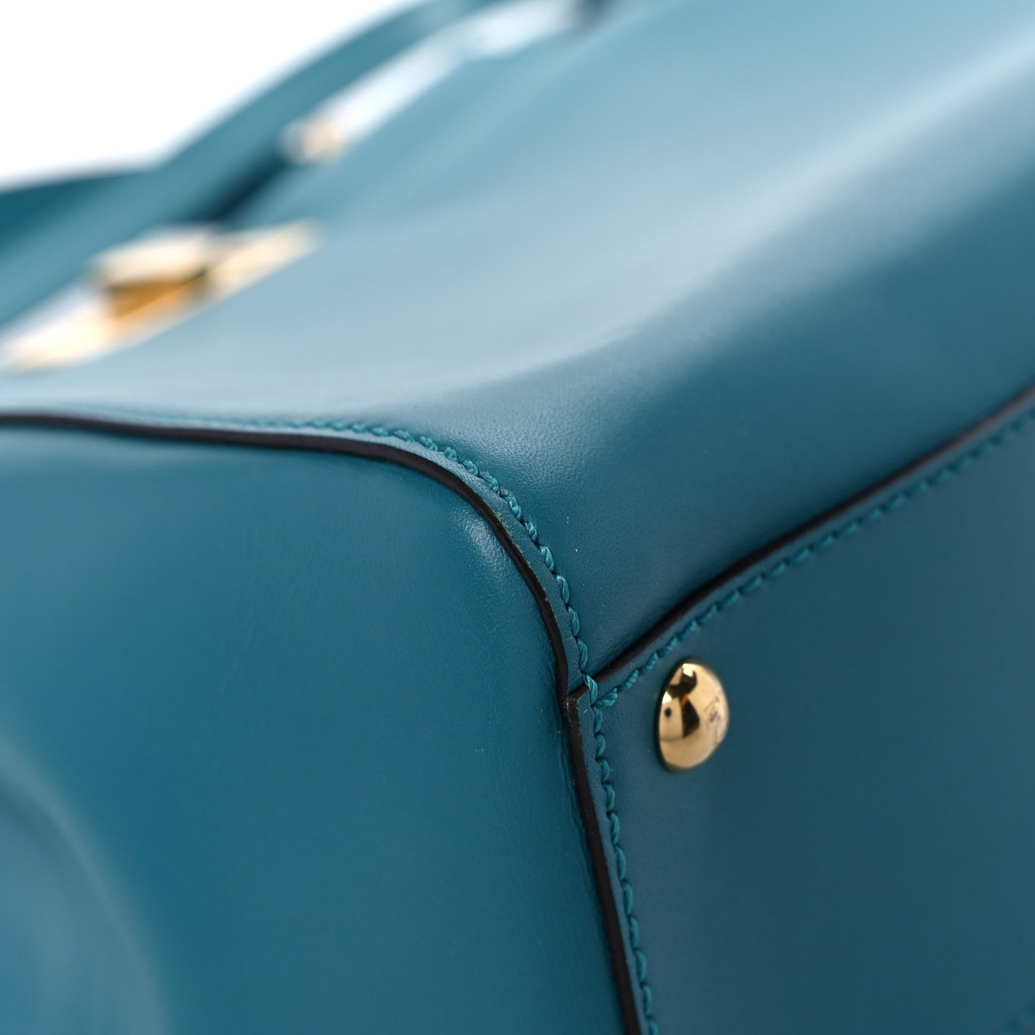Fendi Vitello Morgan Fabric Jacquard Pequin Medium Peekaboo Iconic Satchel Lago Tobacco Black 9 of 11