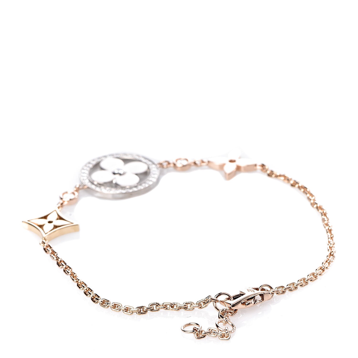 Louis Vuitton 18K Pink Yellow White Gold Diamond Idylle Blossom Bracelet 3 of 6