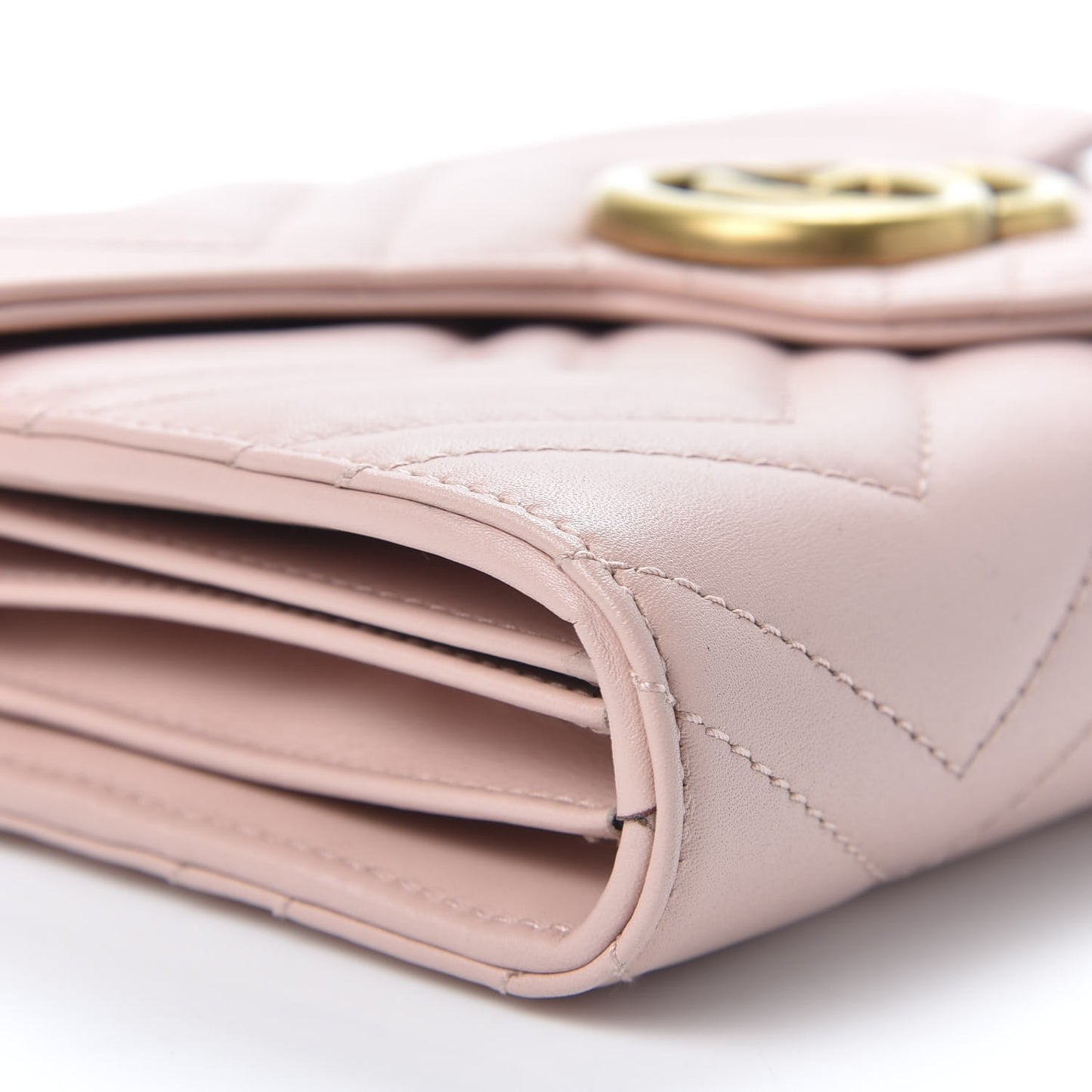 Calfskin Matelasse GG Marmont Chain Wallet Perfect Pink