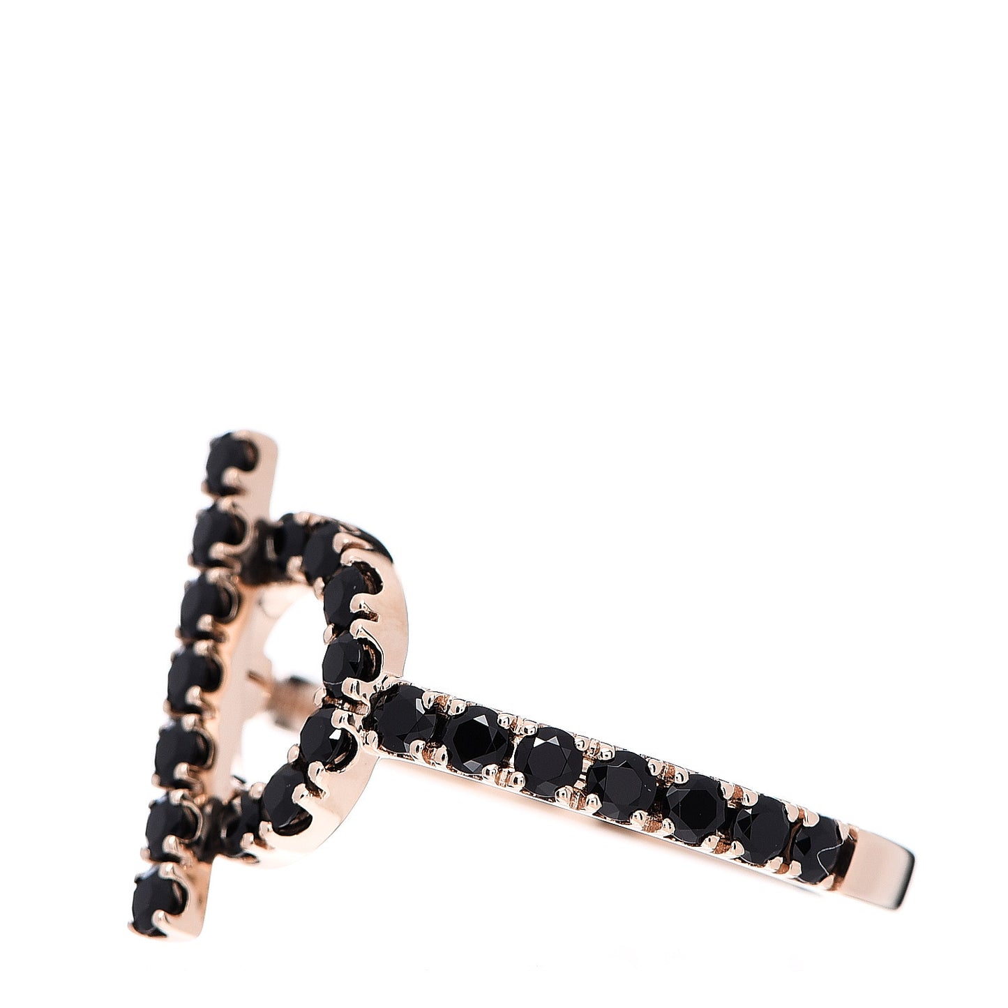 18K Rose Gold Black Spinel Finesse Ring 54 6.75