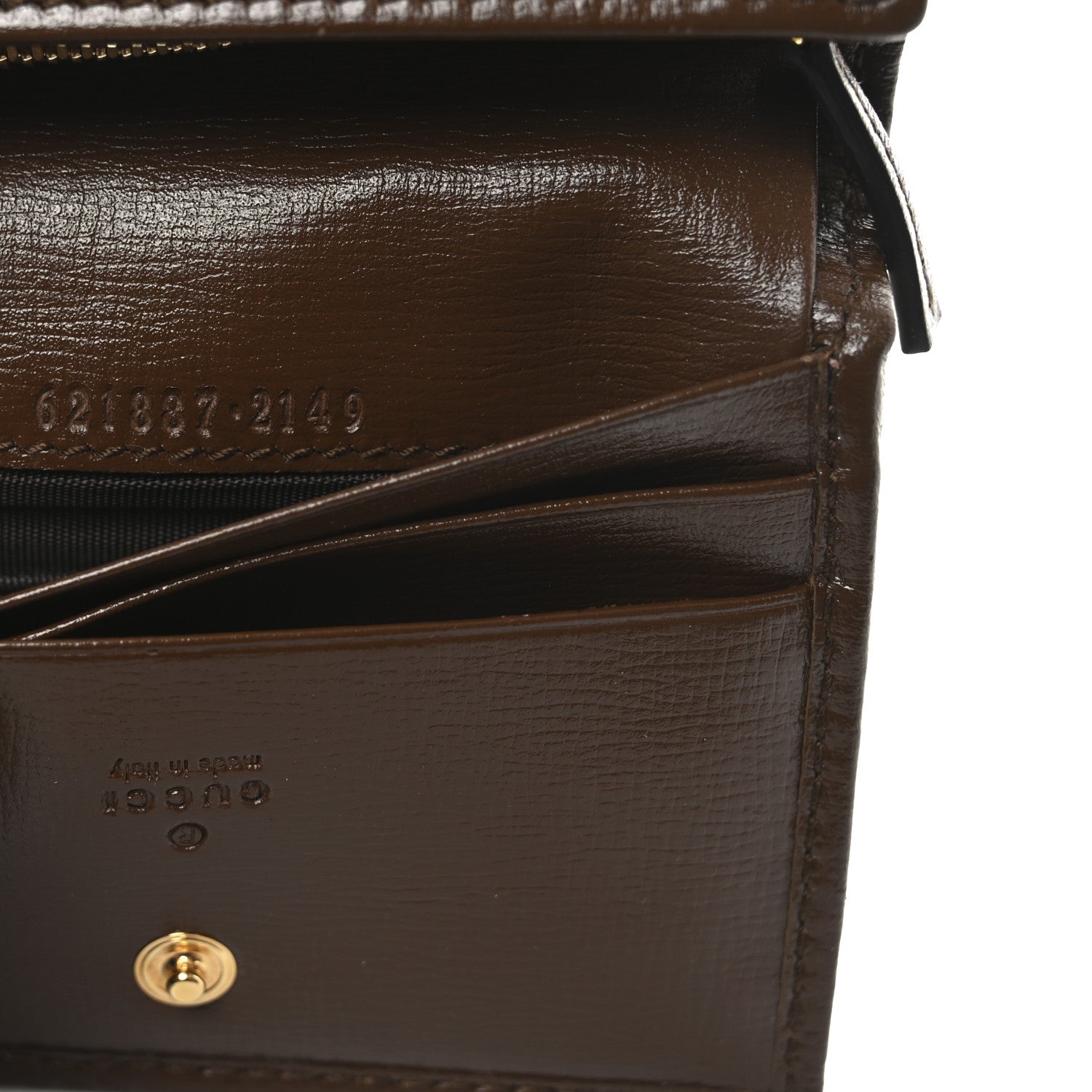 Gucci GG Supreme Monogram Horsebit 1955 Card Case Wallet Beige Ebony Brown Sugar 7 of 8