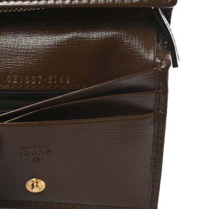Gucci GG Supreme Monogram Horsebit 1955 Card Case Wallet Beige Ebony Brown Sugar 7 of 8