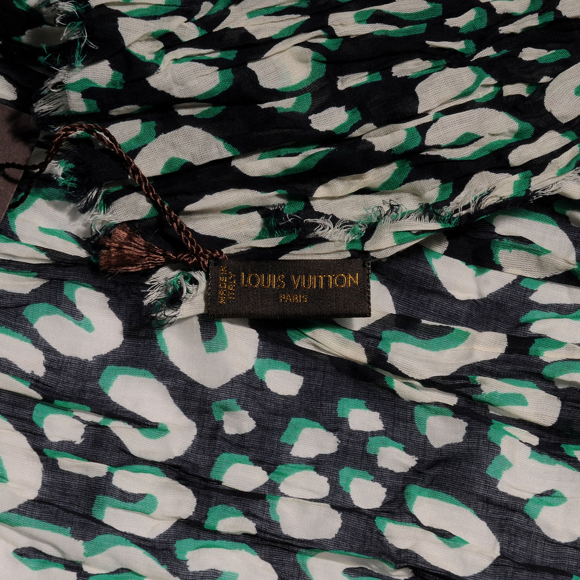 Louis Vuitton Cotton Leopard Pareo Blue Infini 6 of 7