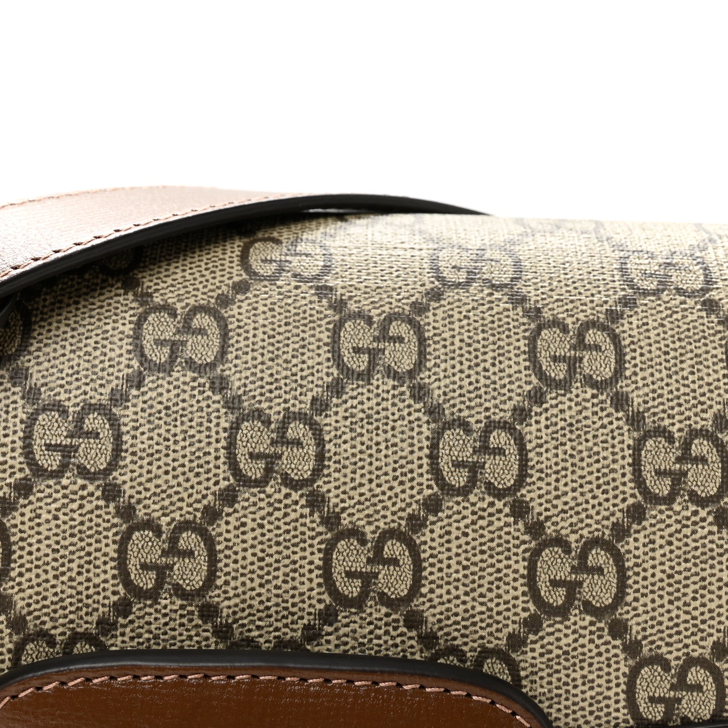 Gucci GG Supreme Monogram Azalea Calfskin Horsebit 1955 Shoulder Bag Beige Brown Sugar 7 of 10