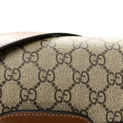 Gucci GG Supreme Monogram Azalea Calfskin Horsebit 1955 Shoulder Bag Beige Brown Sugar 7 of 10