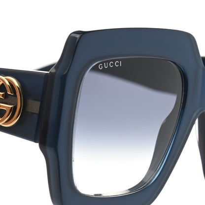 Gucci Acetate Square Web Frame GG0178S Sunglasses Navy 8 of 10
