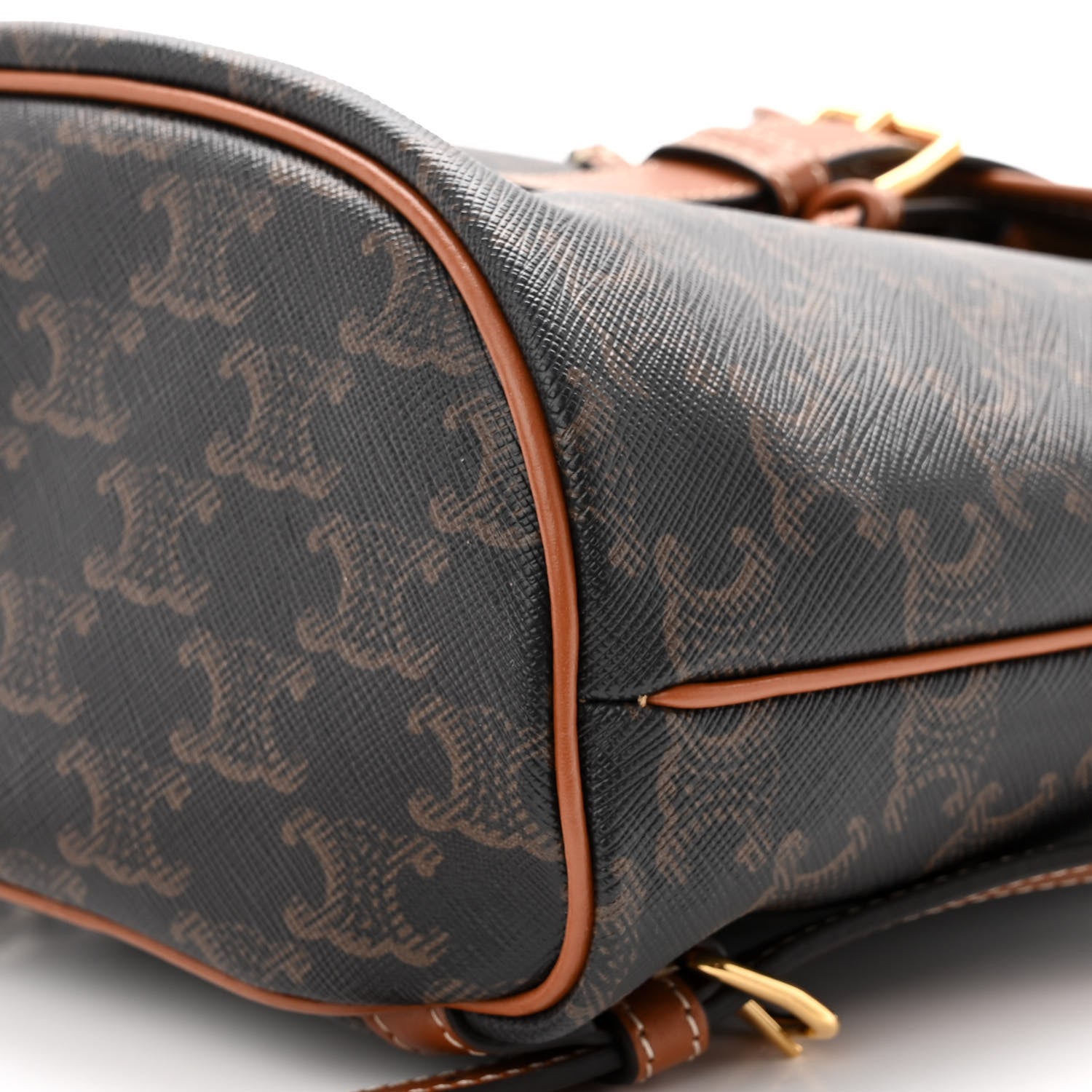 Celine Triomphe Canvas Calfskin Mini Folco Backpack Tan 9 of 9