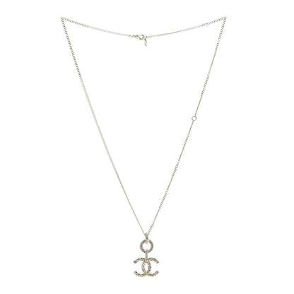 Chanel Crystal CC Drop Logo Necklace Gold 3 of 6