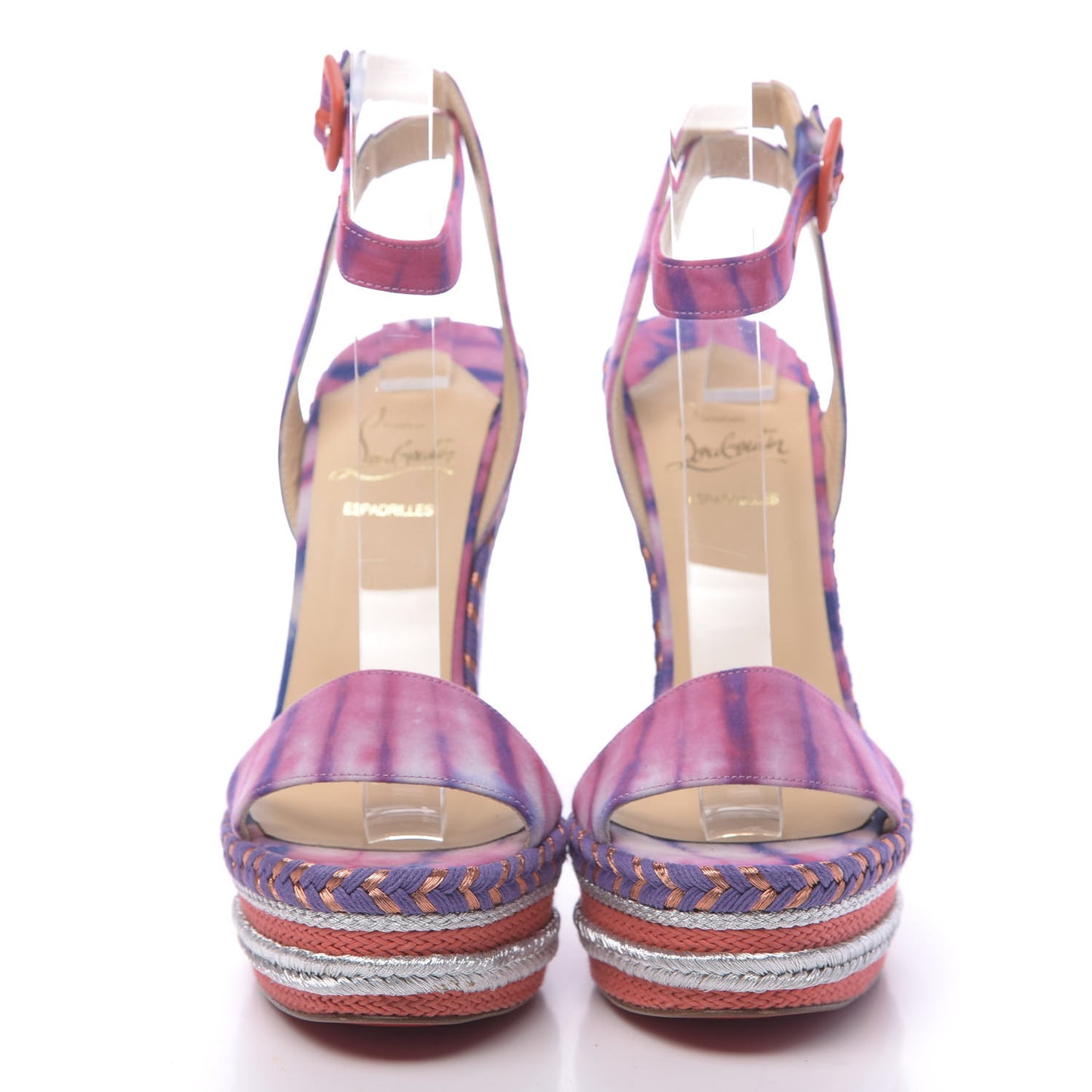 Fabric Tie Dye Duplice 120 Wedge Sandals 38 Multicolor