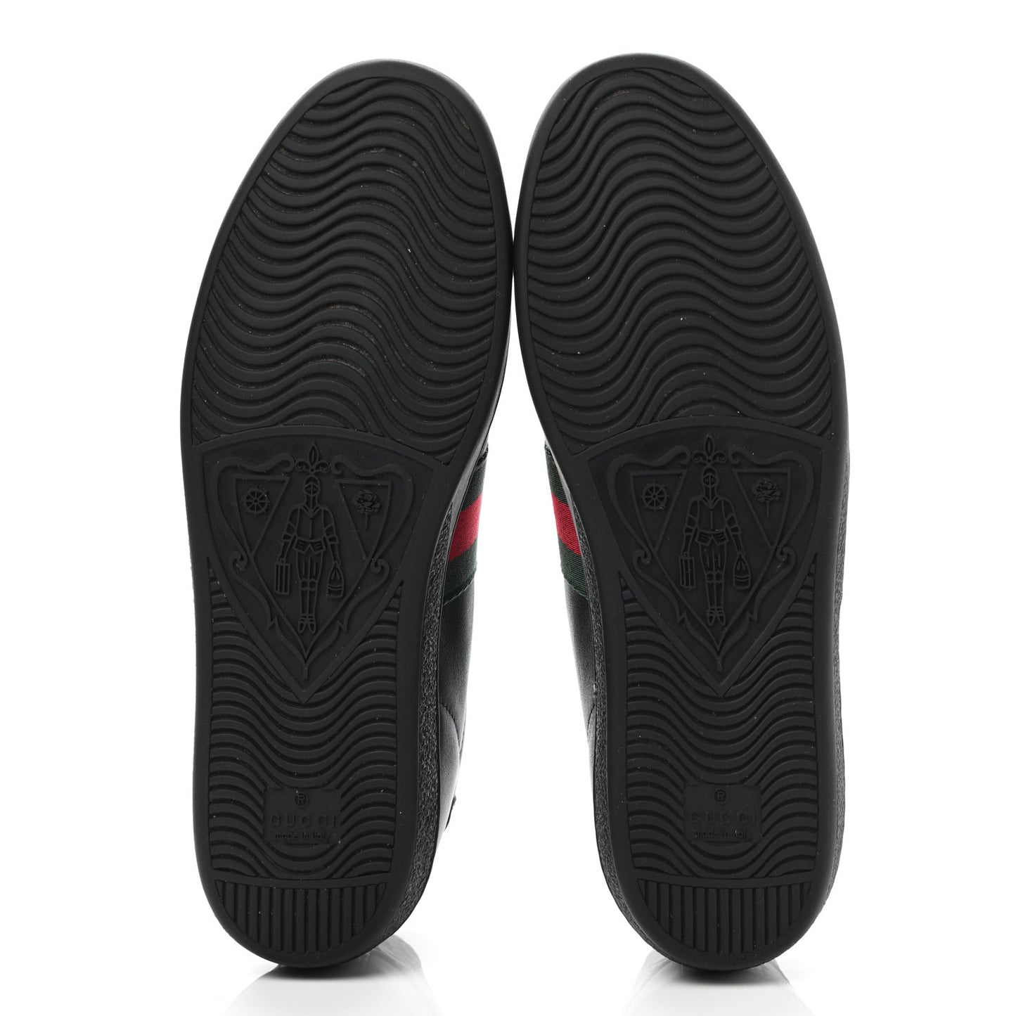 Calfskin Crocodile Web Ace Sneakers 39 Black
