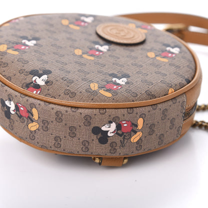 Gucci X DISNEY Mini Vintage GG Supreme Monogram Mickey Mouse Round Backpack Beige Vintage Sun Oil 6 of 10