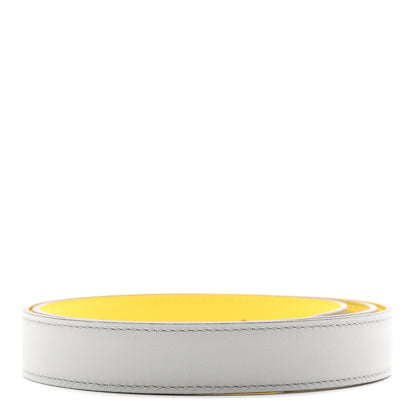 Hermes Epsom Swift 24mm Belt Strap 85 34 Bleu Glacier Jaune De Naples 2 of 5