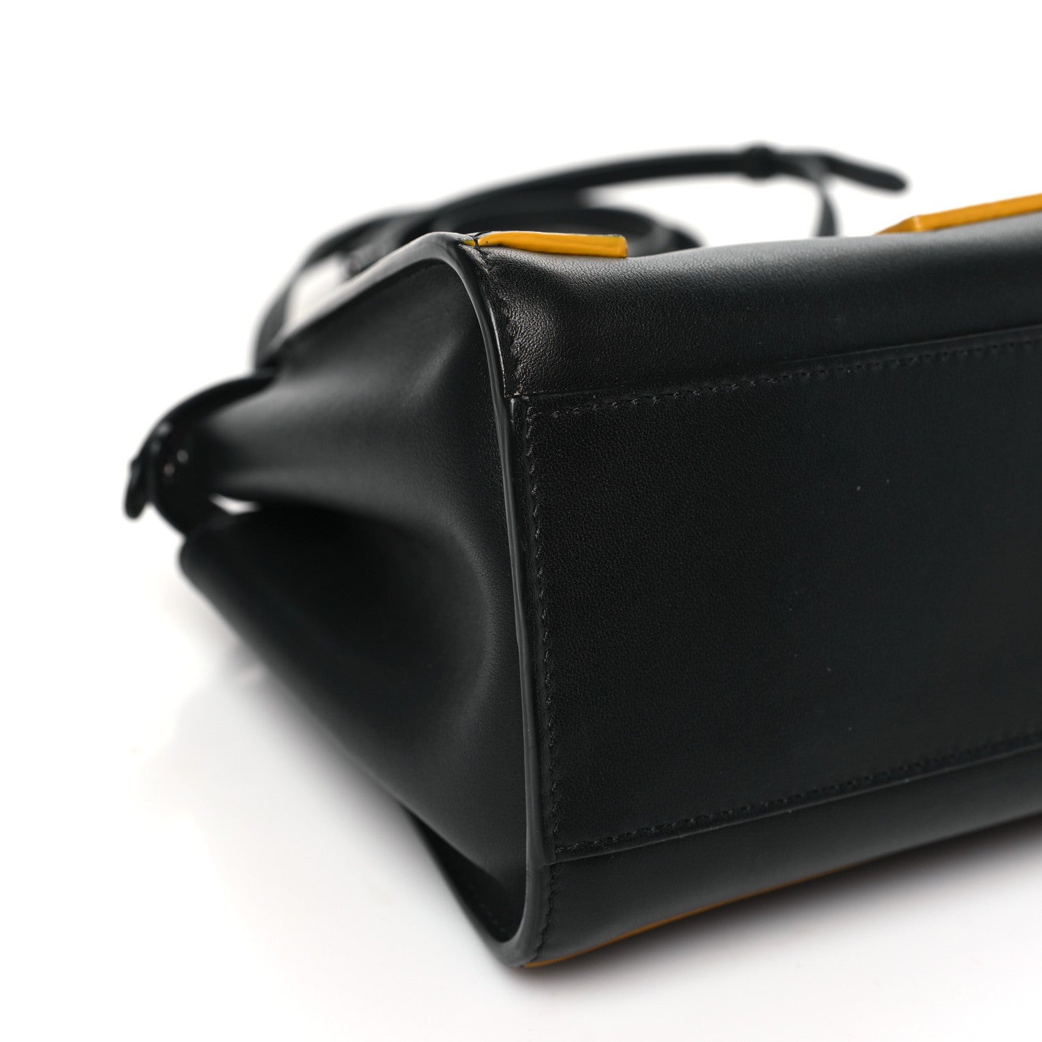 Fendi Nappa FF Mini Peekaboo Iconic Satchel Black Sunflower 9 of 14