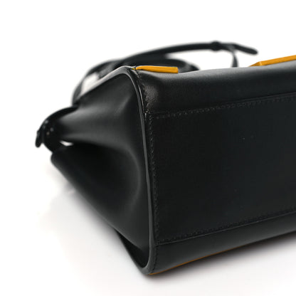 Fendi Nappa FF Mini Peekaboo Iconic Satchel Black Sunflower 9 of 14