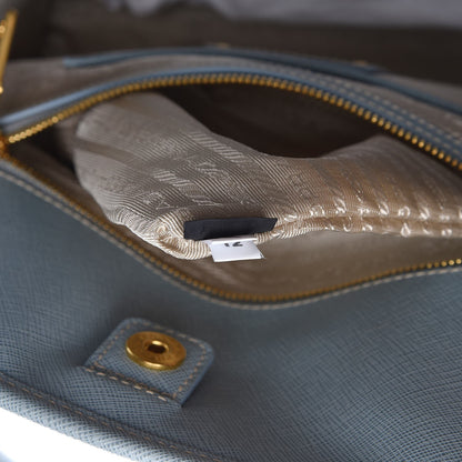 Prada Saffiano Lux Shopping Tote Lago 9 of 12