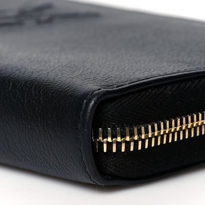 Saint Laurent Chevre Belle De Jour Zip Around Wallet Black 9 of 11