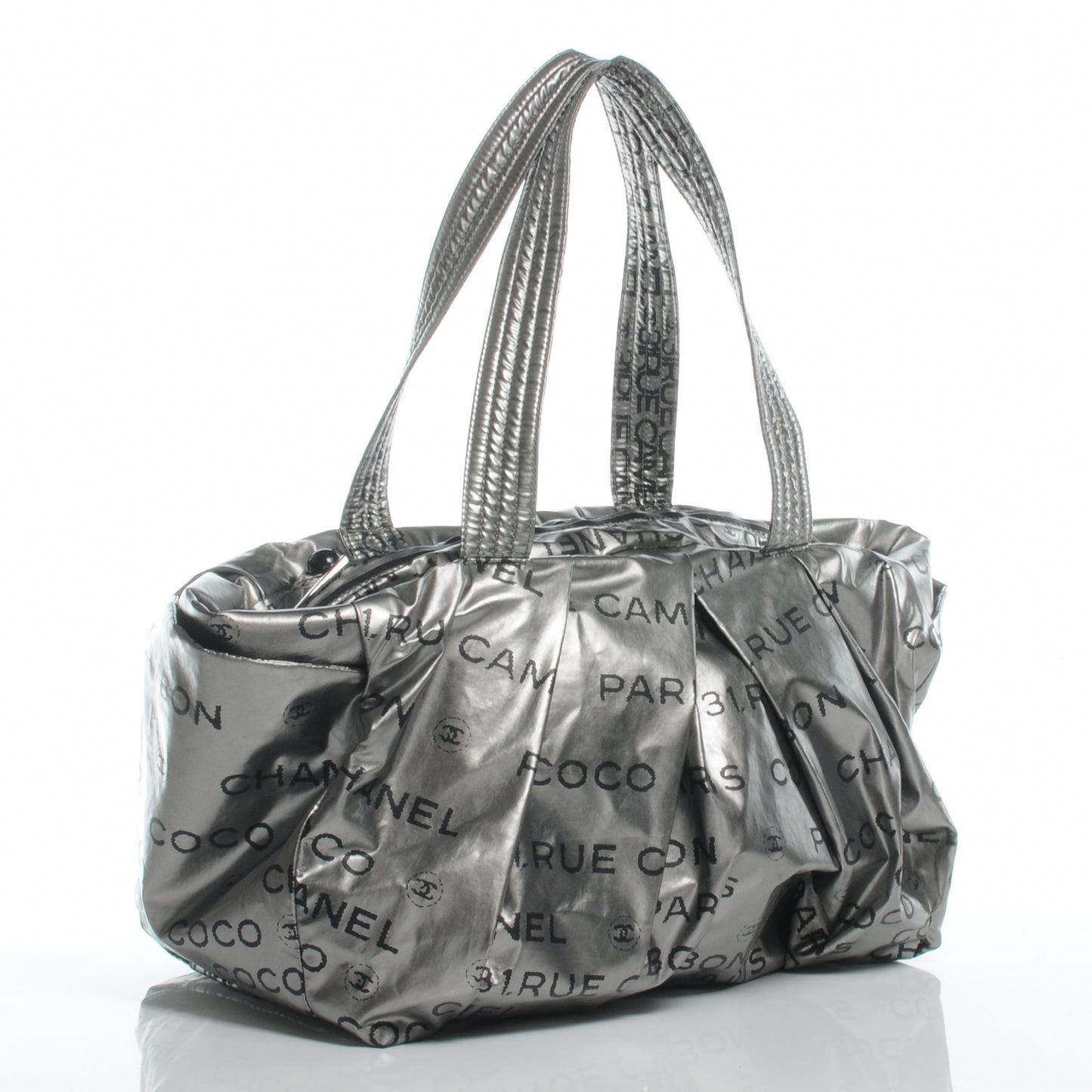 Lacquered Canvas Medium Unlimited Tote Argent Fonce