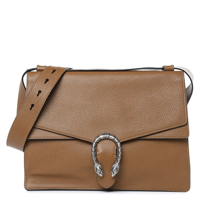 Gucci Pebbled Calfskin Medium Dionysus Messenger Bag Natural Tan 1 of 13