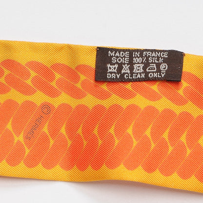 Hermes Silk Clic C'est Noue Twilly Jaune d'Or Orange 3 of 4